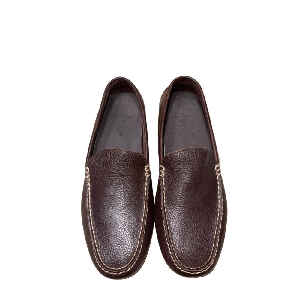 Polo Ralph Lauren Terence Brown Grainy Leather Driving Loafers Size: 9D